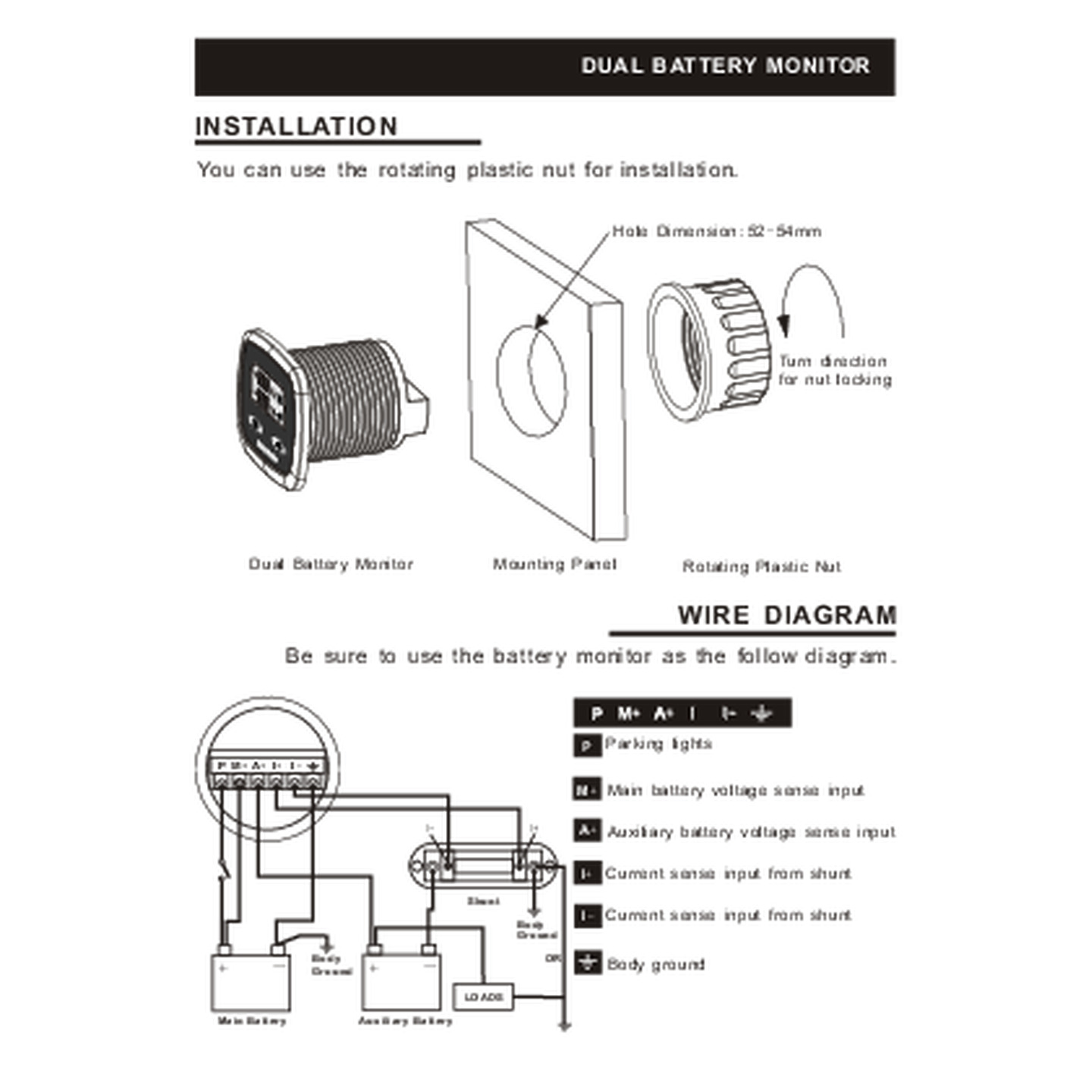 Dual Battery Volt Current Monitor 